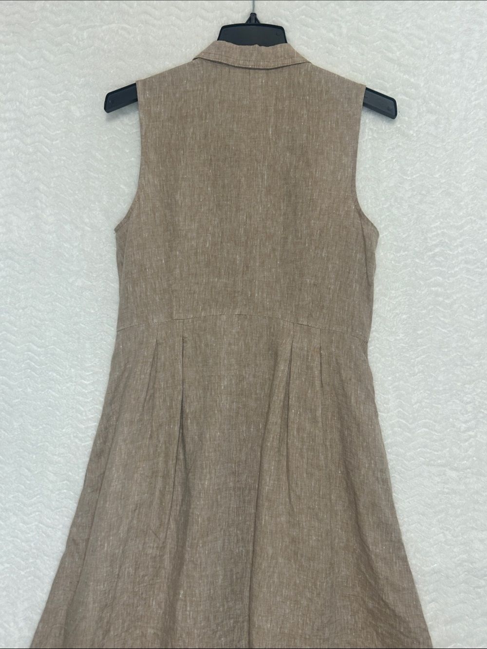 J. Jill Brown 100% Linen Dress Size‎ Small S I Love Linen Coastal Grandma EUC - Picture 12 of 12